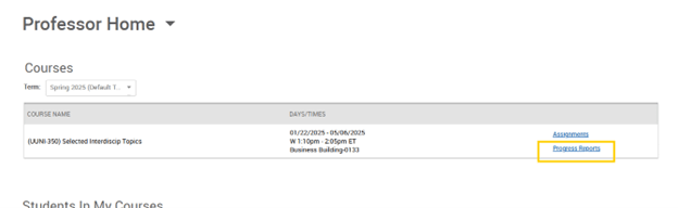 An EAB Navigate screenshot that shows the instructions described in the text immediately above the image.