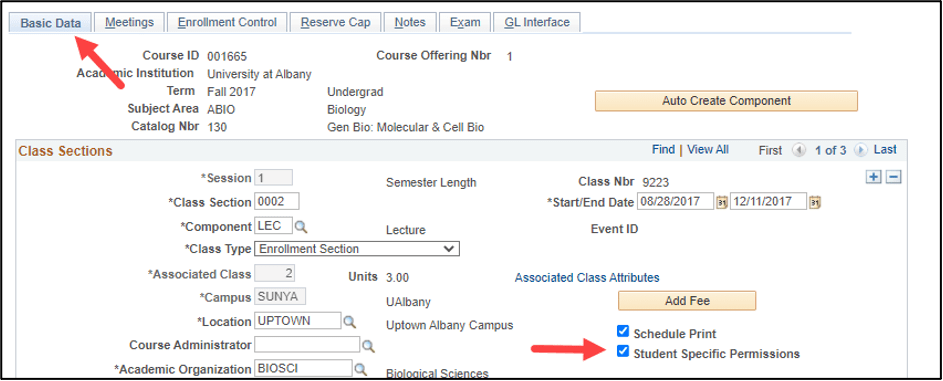 A screenshot of the PeopleSoft page, showing the actions described above in Step 5.