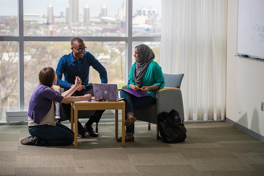 Group working together at a table