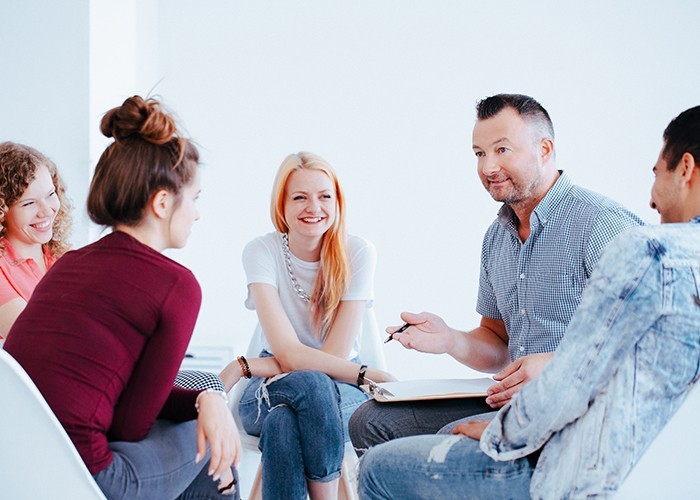Group of college students
