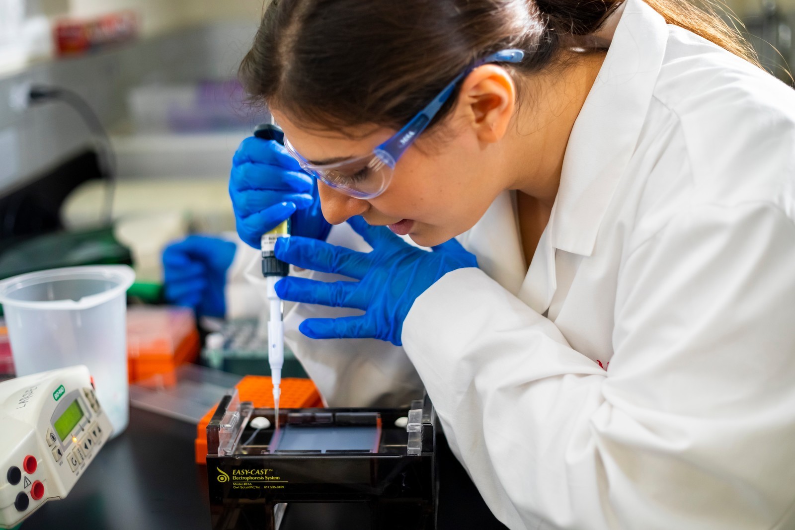 Student researcher in Melinda Larsen Lab