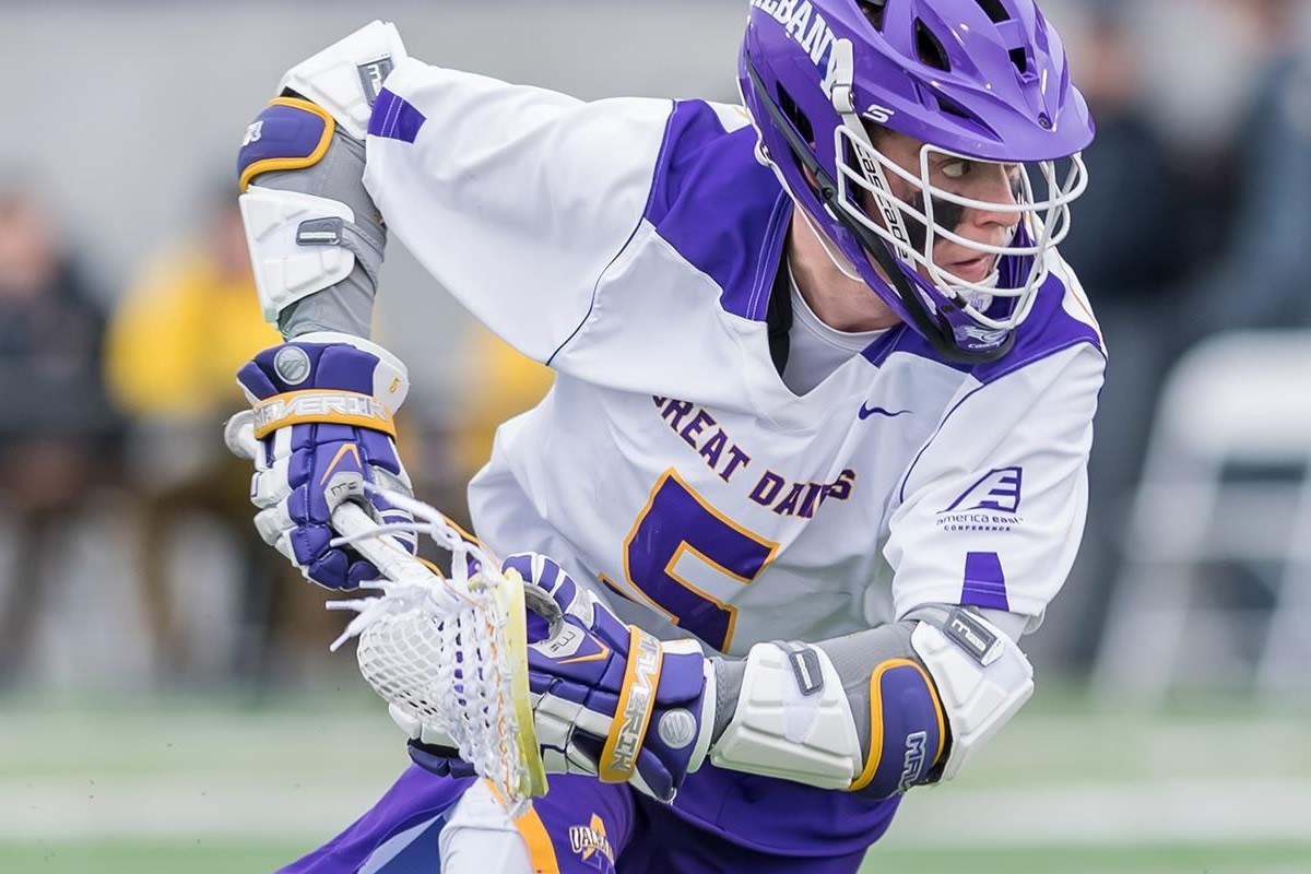 Men's Lacrosse player on the field