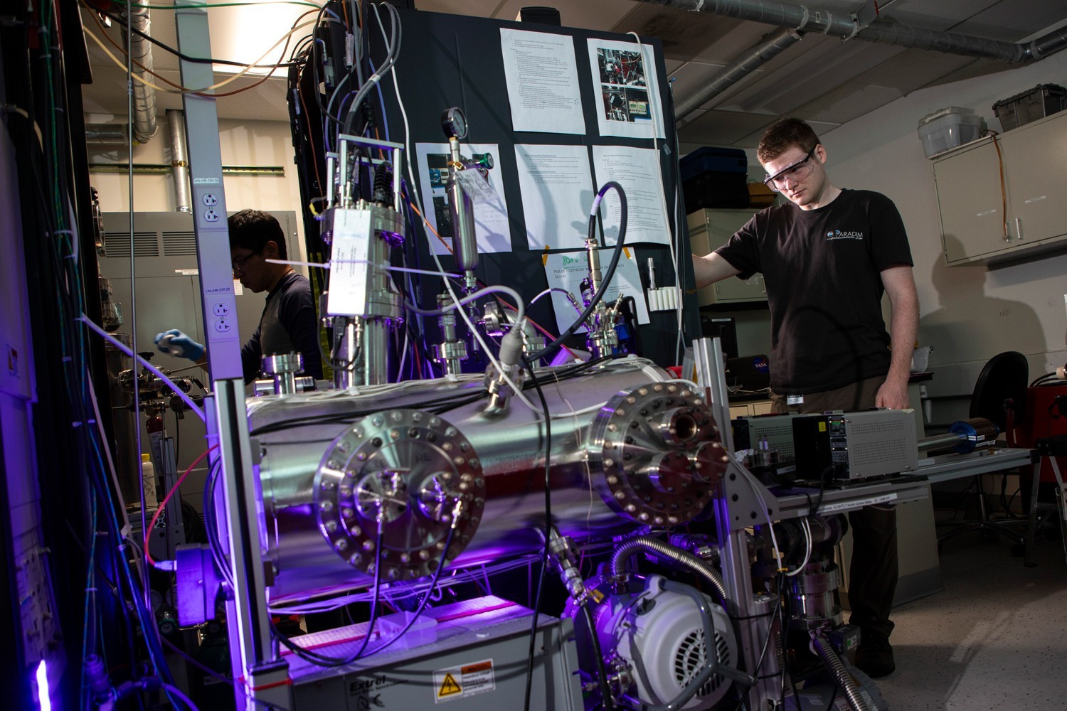 A student conducting research in a UAlbany nanotechnology lab.