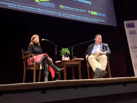 Susan Orlean and Joe Donahue