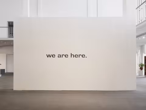 Nicole Cherubini, we are here, 2019, installation view