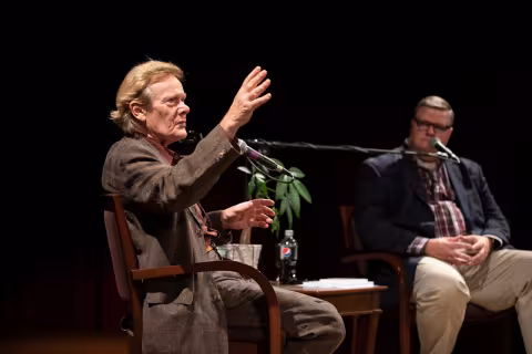 Philippe Petit and Joe Donahue