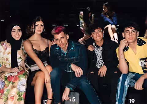 Hashimee and other top TikTokers in the front row at Milan Fashion Week
