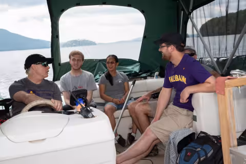 Photos from ASRC research field testing on Lake George.