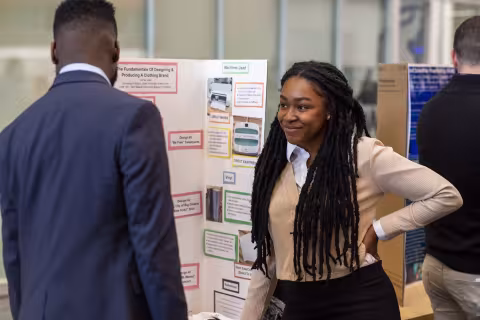 Students share research at CEHC's Fall 2022 Showcase.