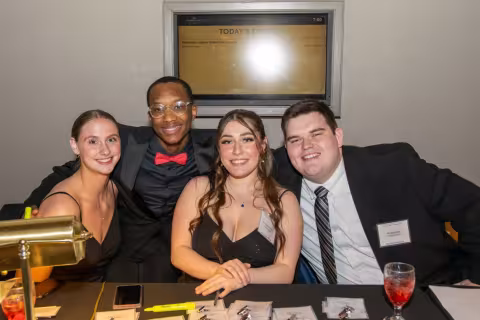 Current Five Quad members and Five Quad alums gathered at the Crowne Plaza Hotel in Albany for a formal gala celebrating the organization's 50th anniversary.