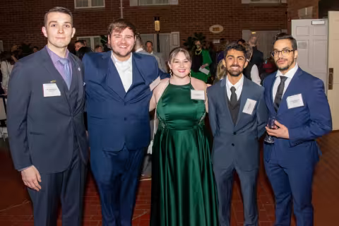 Current Five Quad members and Five Quad alums gathered at the Crowne Plaza Hotel in Albany for a formal gala celebrating the organization's 50th anniversary.