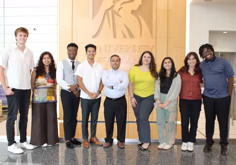 Md Aynul Bari's NSF student summer research team presents at ETEC.