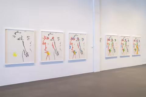 Framed prints of nude figures