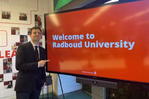 The delegation visited UAlbany partner school Radboud University to promote further student exchanges and other international programming between the universities. 