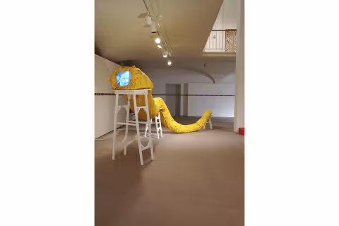 Installation by artist Pope L