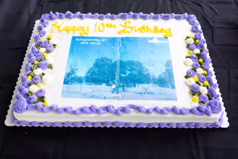 10th birthday cake for the Mesonet's Schuylerville site.