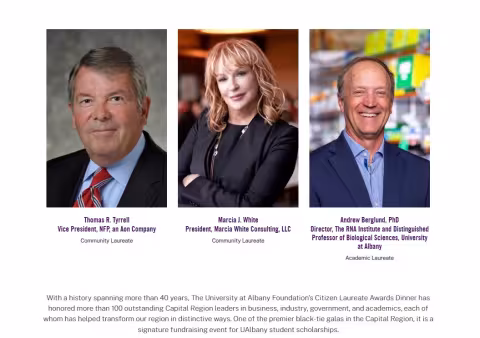 Photos of Thomas Tyrrell, Marcia J. White and Andrew Berglund, PhD