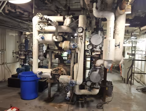 Facilities equipment inside the University Library.