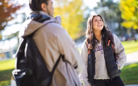 Students enjoying fall day