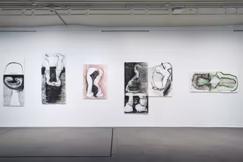 abstract drawings on charcoal