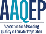 Logo for the AAQEP - Association for Advancing Quality in Educator Preparation