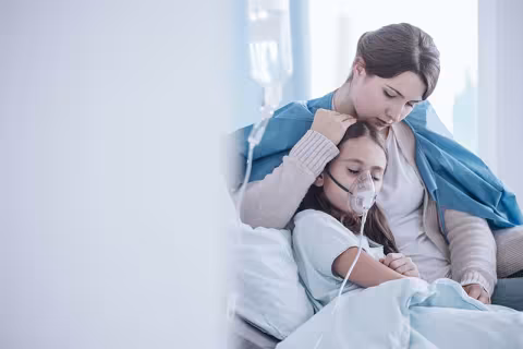 Mother and child with cystic fibrosis