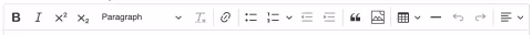 A screenshot of the Drupal editing tool bar