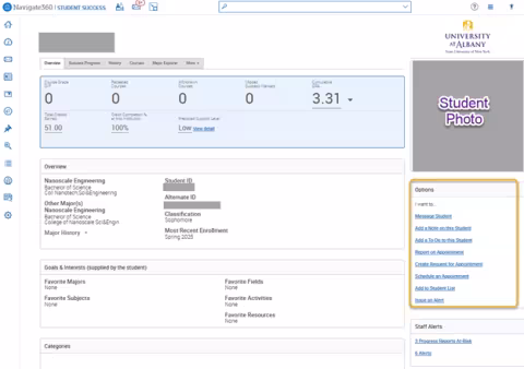 An EAB Navigate screenshot that shows the instructions described in the text immediately above the image.