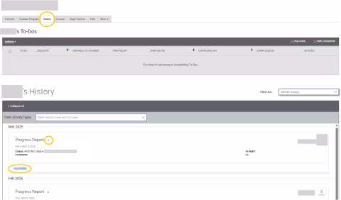 An EAB Navigate screenshot that shows the instructions described in the text immediately above the image.