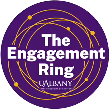 UAlbany's The Engagement Ring podcast logo.