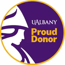 UAlbany Proud Donor sticker