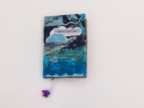 Handmade booklet with cardboard cover