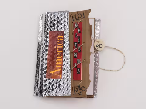 Handmade booklet with cardboard cover