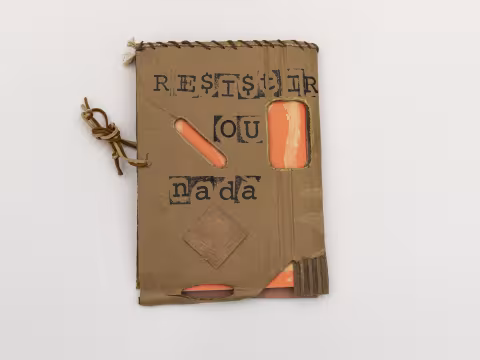 Handmade booklet with cardboard cover