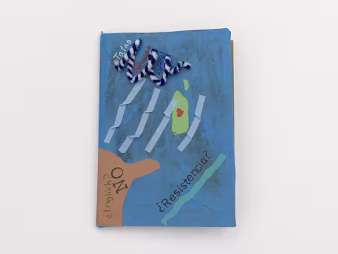 Handmade booklet with cardboard cover