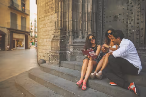 Students studying abroad in Spain