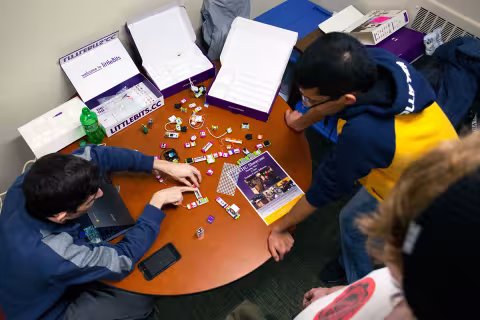 UAlbany Informatics students working on a project in the CEHC Makerspace.