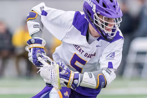 Men's Lacrosse player on the field