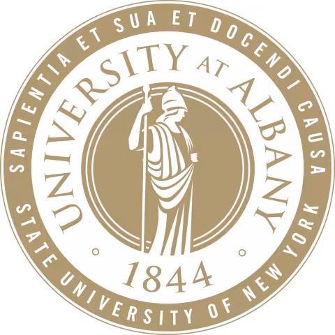 University at Albany, State University of New York, 1844 gold seal.