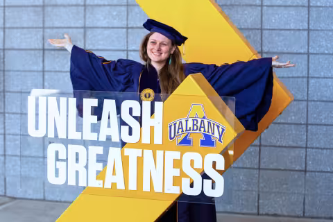 UAlbany graduate at Commencement
