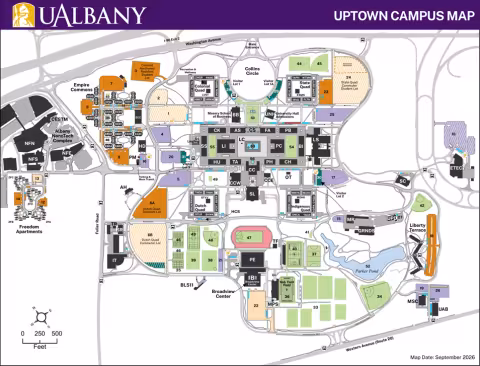 Thumbnail image of the UAlbany Uptown Campus Map.