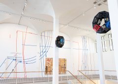 Sculptures on display in the University Museum Exhibition space.