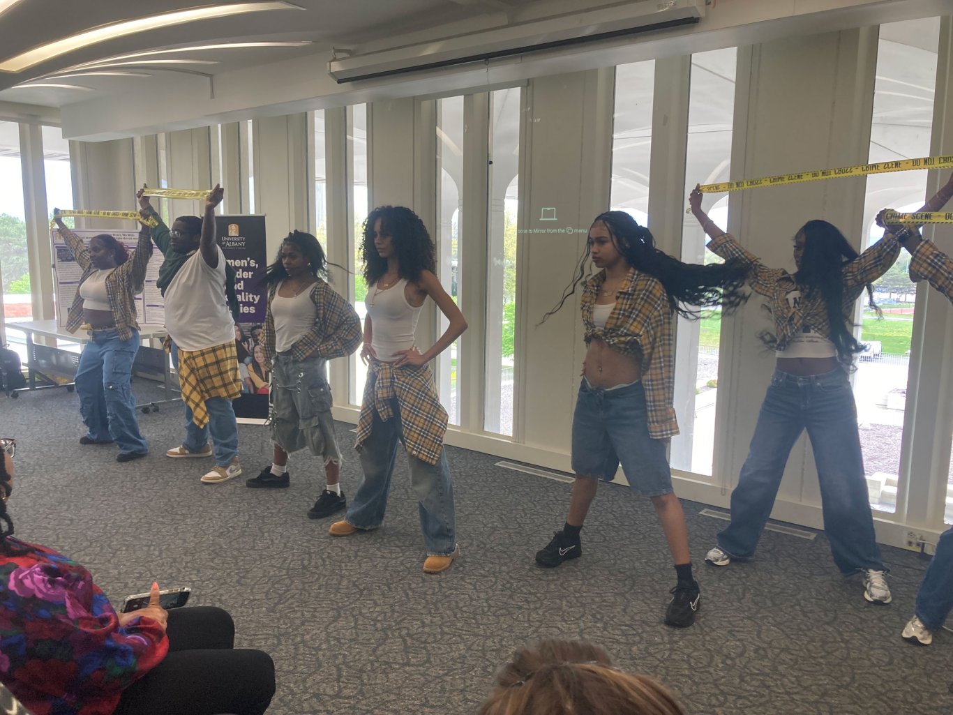 Six students dancing.