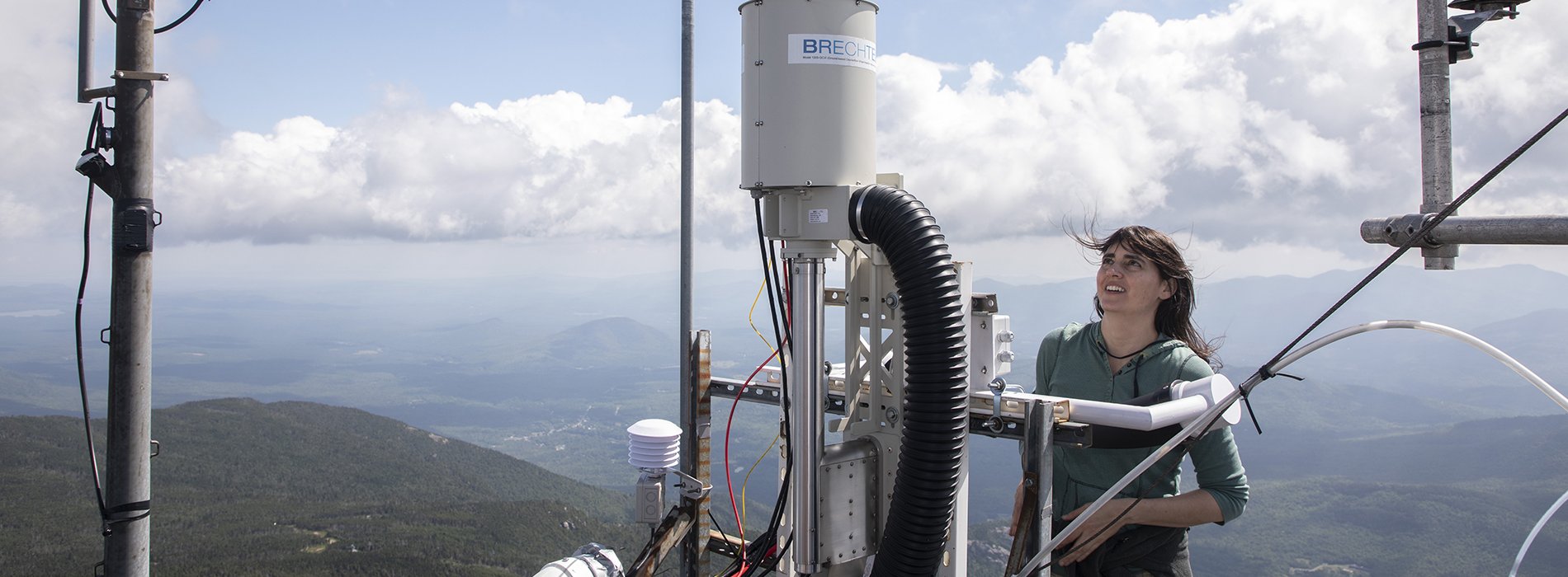 Research is conducted at the University at Albany's Atmospheric Sciences Research Center Whiteface Mountain Summit Weather Station on Tuesday, August 24, 2021. (photo by Patrick Dodson)
