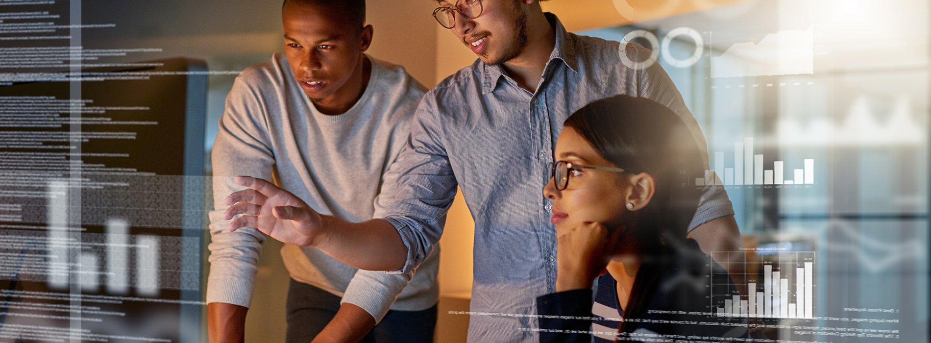 Computer Science students at work.