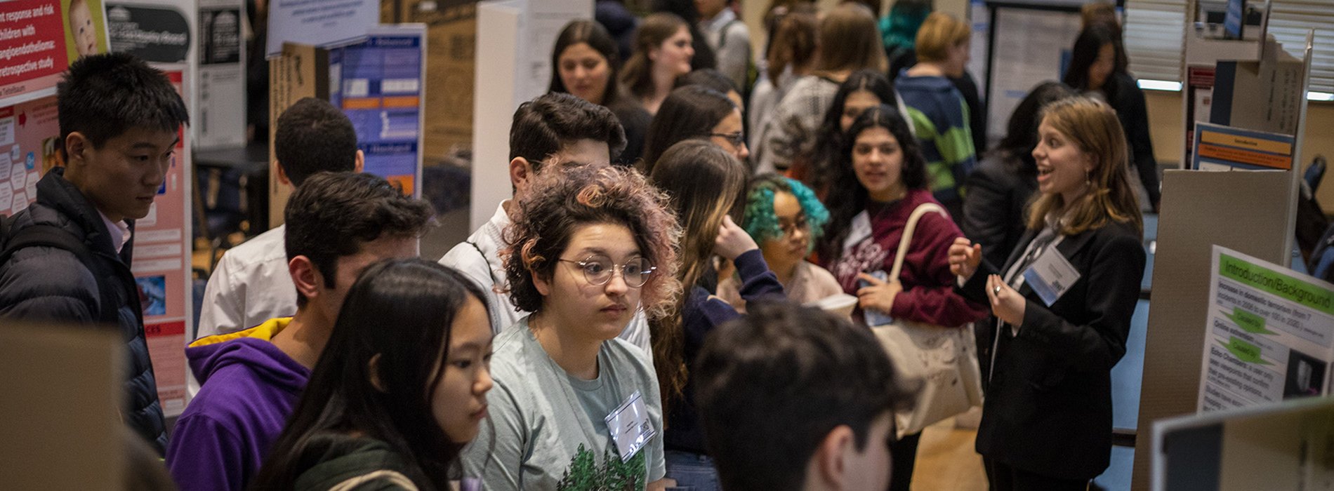 Group of students at the Junior Science and Humanities Symposium