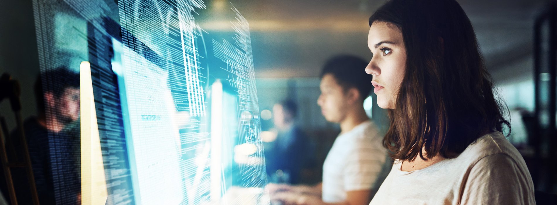 ece students at computer