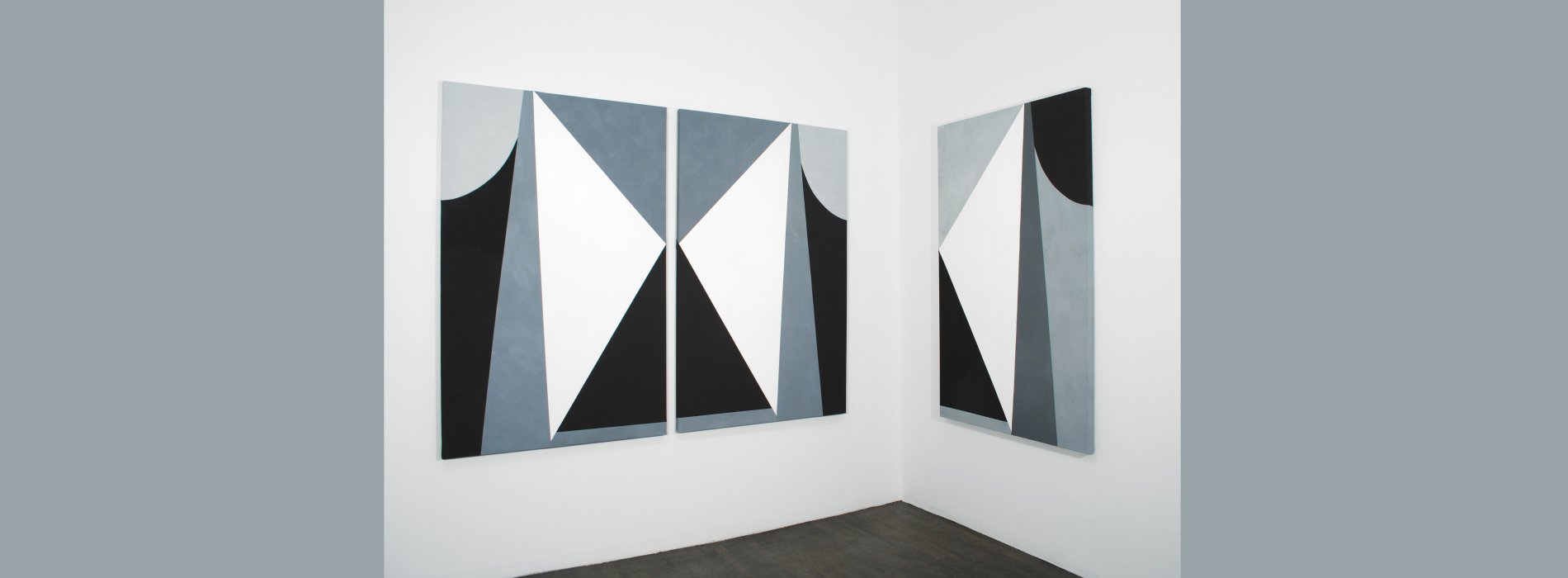  Sarah Crowner Untitled, 2011 Gouache on sewn canvas Diptych: Each panel 58 x 36 inches