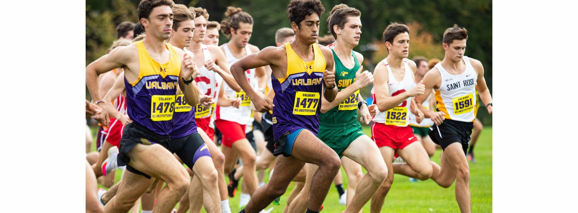 UAlbany men's cross country competes in an event.
