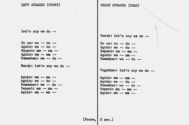 Transcript of audio tape
